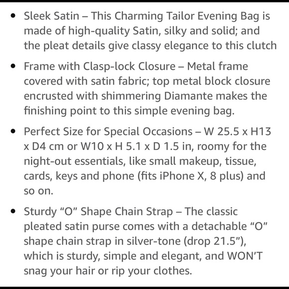 Evening Bag in Silver Satin with Crystal Embellished Clasp - Picture 5 of 7